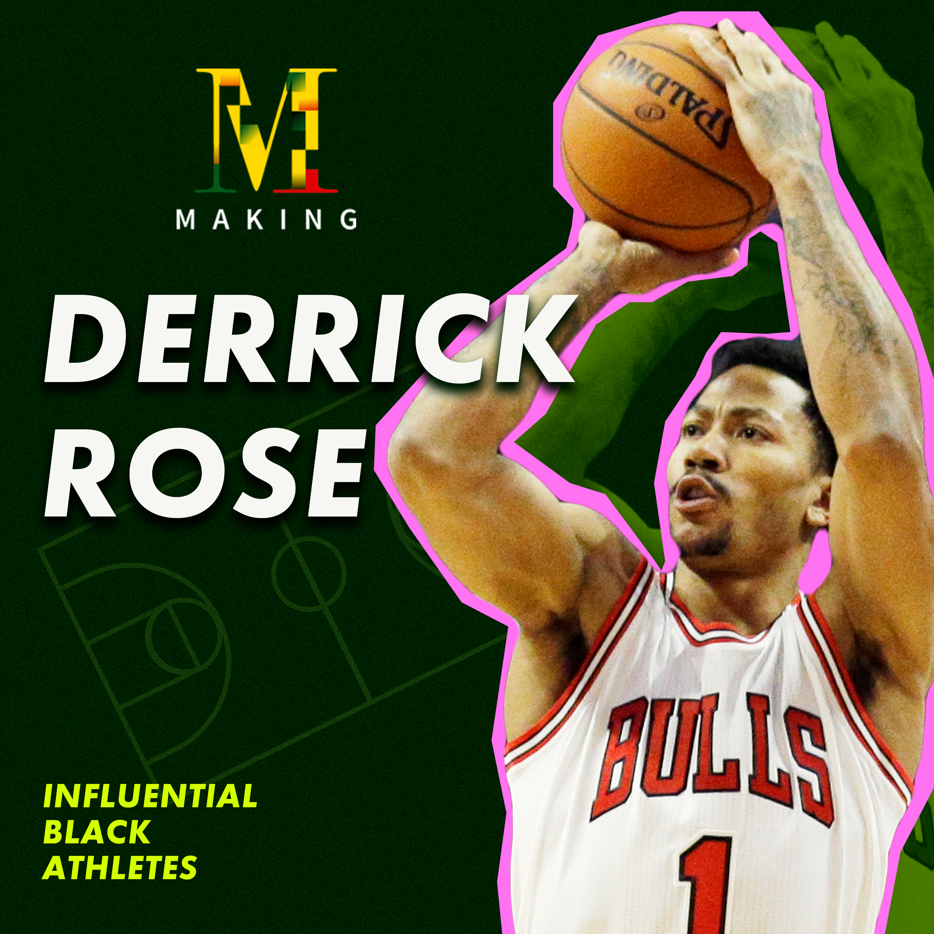 Making Derrick Rose artwork